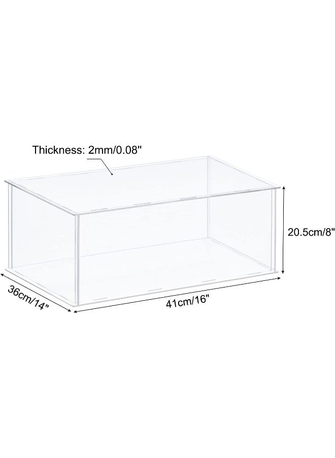 TPGP Acrylic Display Case Plastic Box Clear Assemble Dustproof Showcase 16X14X8 Inch For Collectibles Items - Image 2