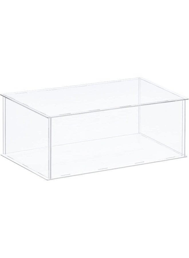 TPGP Acrylic Display Case Plastic Box Clear Assemble Dustproof Showcase 16X14X8 Inch For Collectibles Items - Image 1