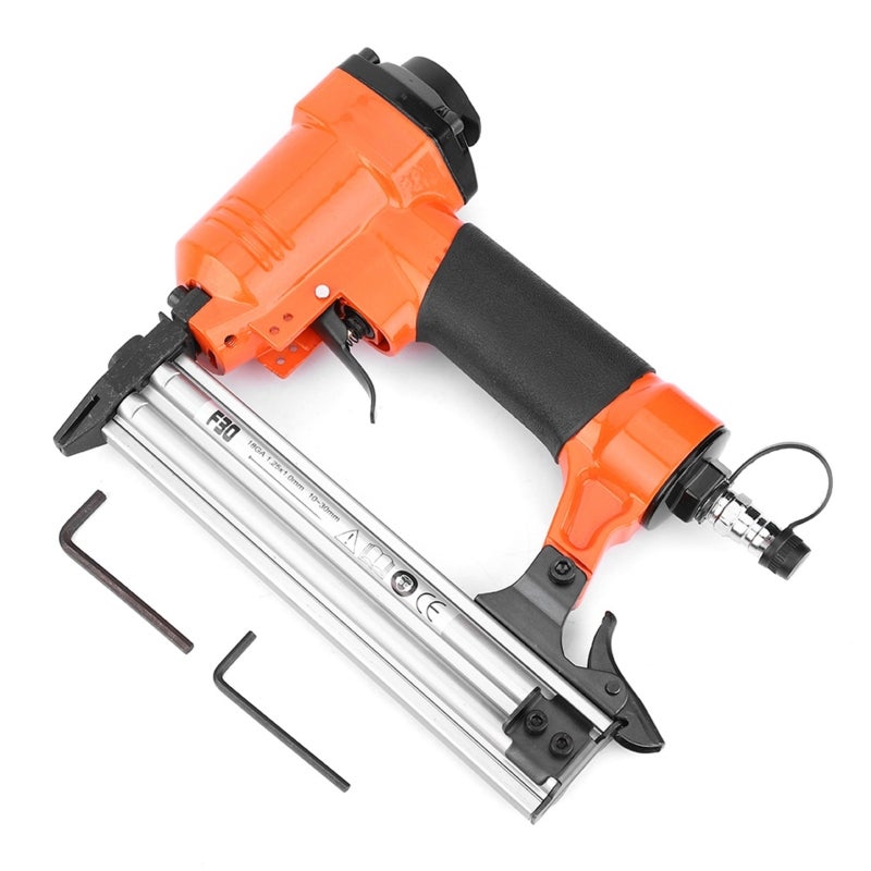 Pneumatic Nail Gun Cast Steel Body Energy Saving - Powerful Air Nailer for 10-30mm Straight Nails Durable Construction - Image 1