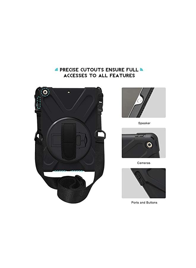 Procases Ipad 9.7 Case 2018/2017 (Old Model), Rugged Heavy Duty Shockproof 360 Degree Rotatable Kickstand Protective Cover Case For Apple Ipad 9.7 Inch 6Th / 5Th Gen -Black - Image 4