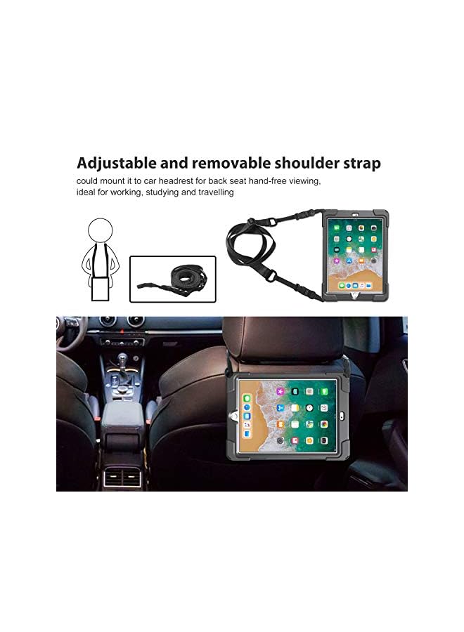 Procases Ipad 9.7 Case 2018/2017 (Old Model), Rugged Heavy Duty Shockproof 360 Degree Rotatable Kickstand Protective Cover Case For Apple Ipad 9.7 Inch 6Th / 5Th Gen -Black - Image 5