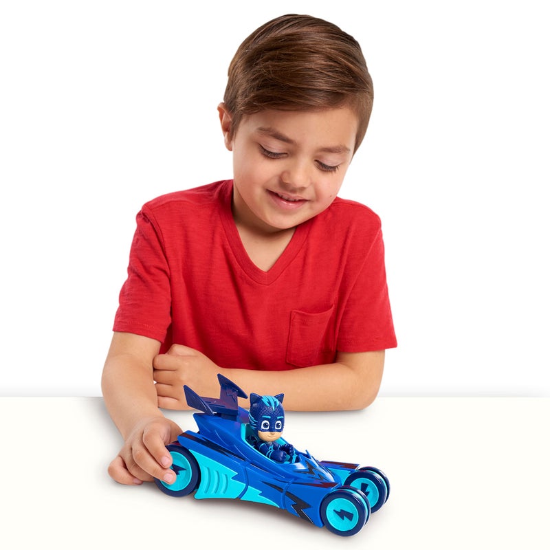 PJMASKS PJ Masks Catboy  CatCar Toy 2Piece Articulated Blue Action Figure and Vehicle Set for Fans Boys Kids Ages 3 and Up by Just Play - Image 3