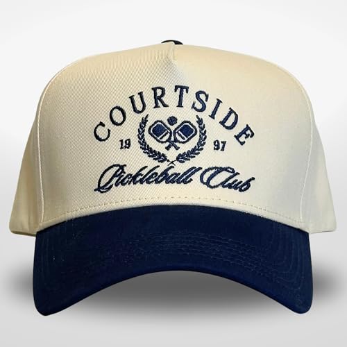 CITRUSY Vintage Sport Trucker Hat | Men & Women | Trendy Pickleball Golf Hats Men | American Country Western Cute Cowgirl Caps | Retro Baseball Cotton | Snapback (Pickleball Club | Navy) - Image 2