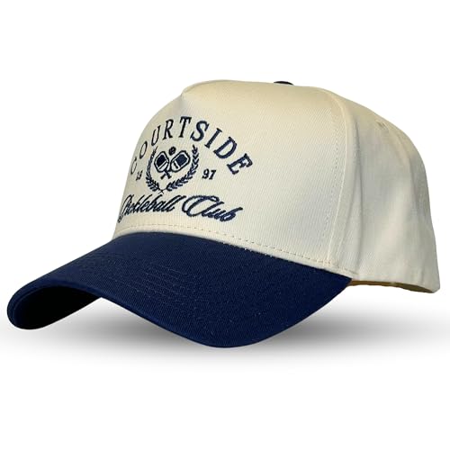 CITRUSY Vintage Sport Trucker Hat | Men & Women | Trendy Pickleball Golf Hats Men | American Country Western Cute Cowgirl Caps | Retro Baseball Cotton | Snapback (Pickleball Club | Navy) - Image 1