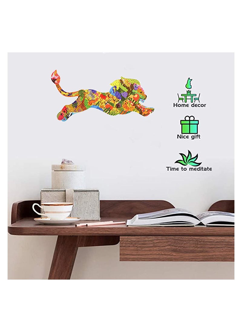 SYOSI - Lion Animal Shaped Puzzle for Kids and Adults, 80 Pieces Floor Jigsaw Puzzles, Irregular Shaped Jigsaw Puzzles Unique Exquisite Lion Puzzles, Birthday Gift for Boys and Girls Family Game Play - Image 1