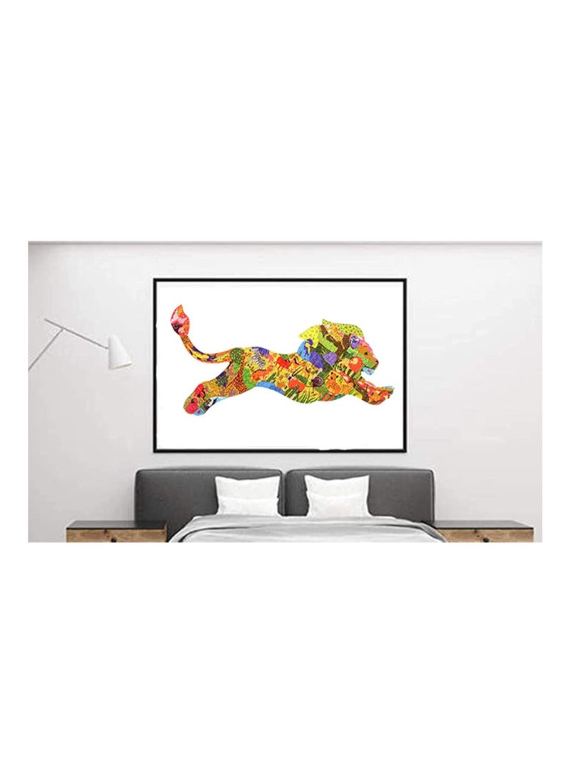 SYOSI - Lion Animal Shaped Puzzle for Kids and Adults, 80 Pieces Floor Jigsaw Puzzles, Irregular Shaped Jigsaw Puzzles Unique Exquisite Lion Puzzles, Birthday Gift for Boys and Girls Family Game Play - Image 1