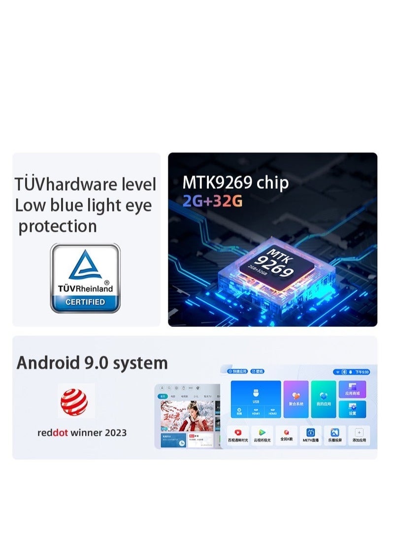 المهوس الفضاء جهاز عرض 4K 1080P Ultra HD مزود بواي فاي 5G للاستخدام في غرفة النوم المنزلية وغرفة المعيشة والفندق والمكتب والسينما المنزلية - Image 5