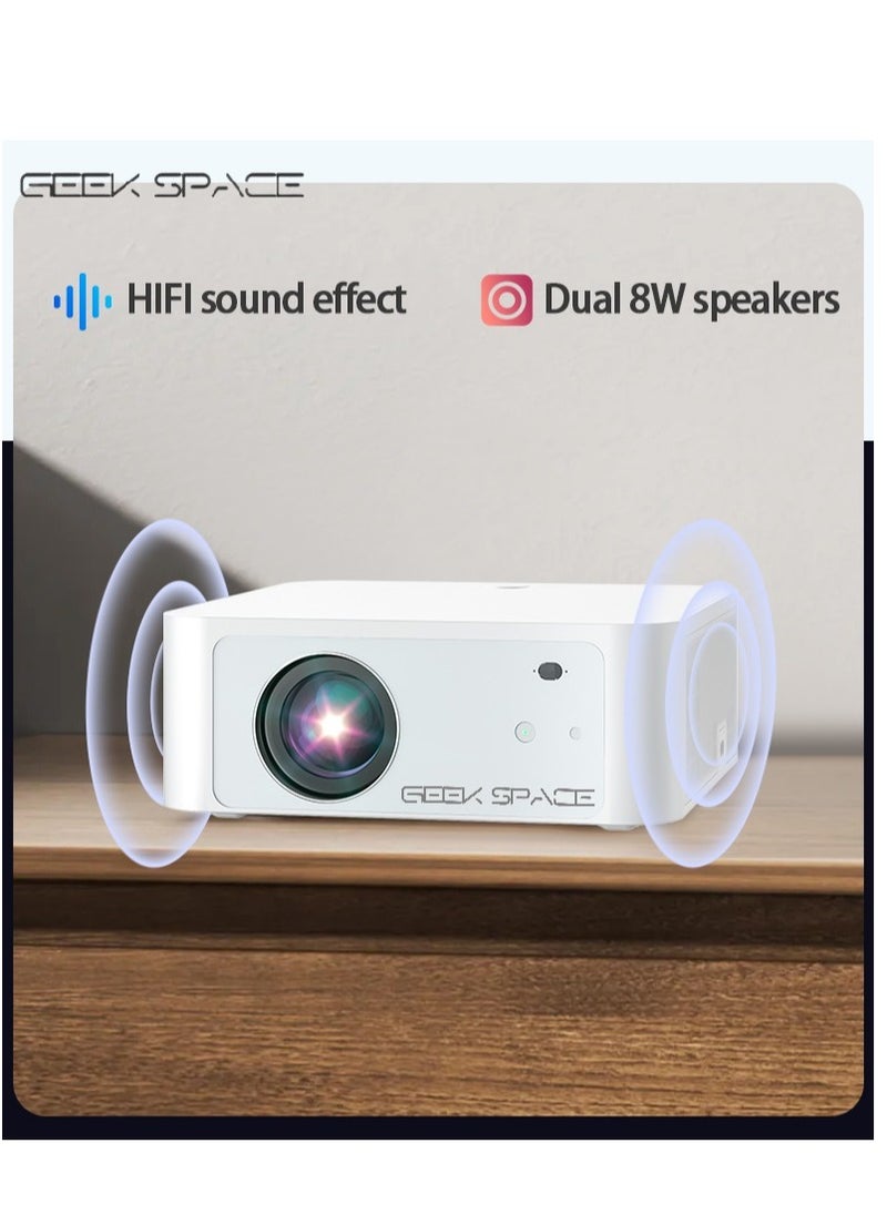 المهوس الفضاء 4K 1080P سوبر العرض عالية الدقة ، ودعم واي فاي 5G ، ومناسبة لغرفة نوم الأسرة غرفة المعيشة مكتب الفندق المسرح المنزلي الإسقاط  - Image 1
