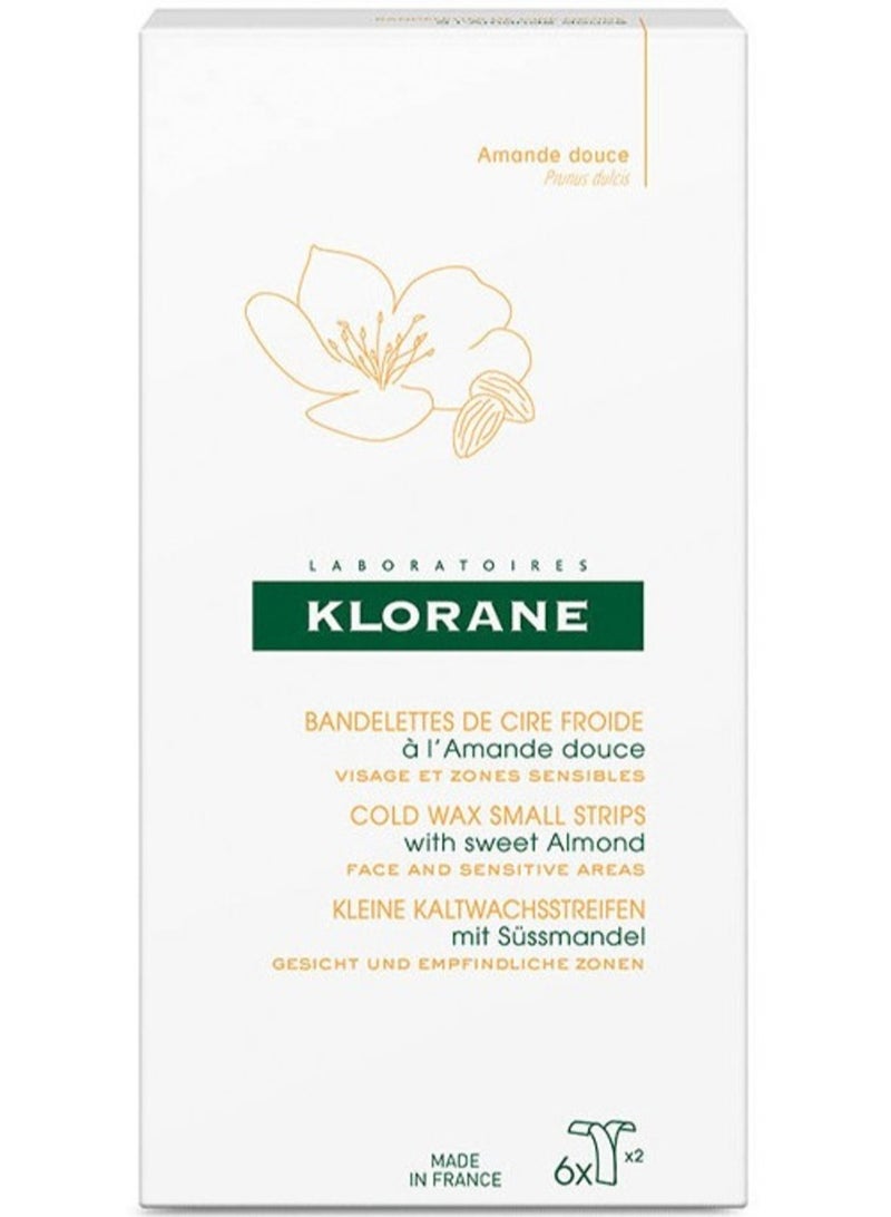 Klorane 6 Double Cold Wax Small Strips With Sweet Almond