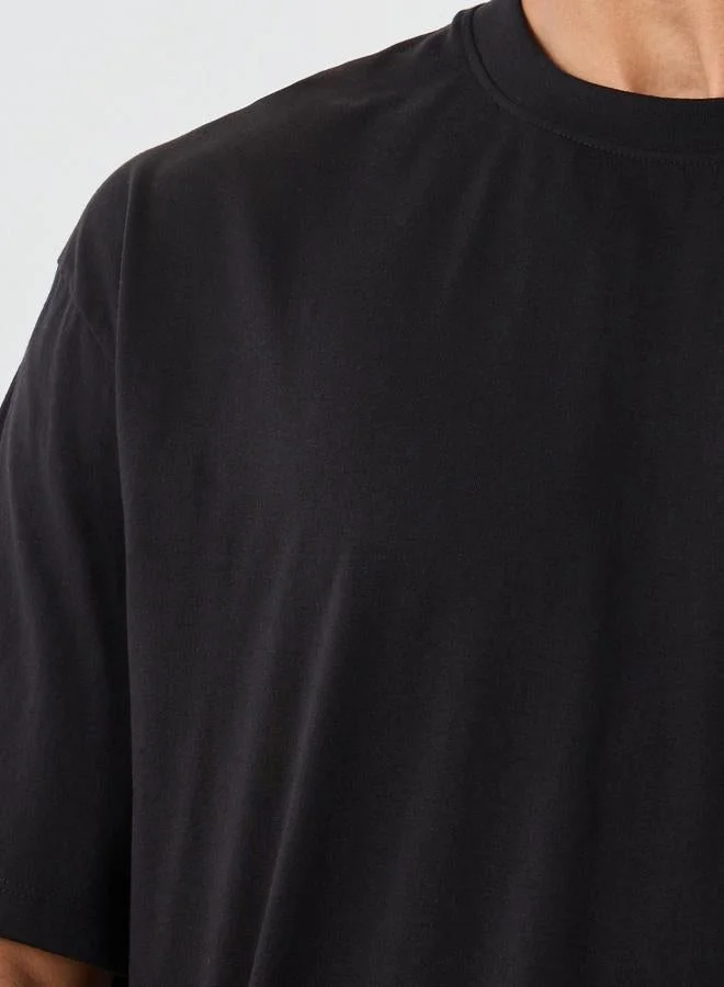 Styli Pack of 3 Cotton Rich Oversize Crew Neck Tee