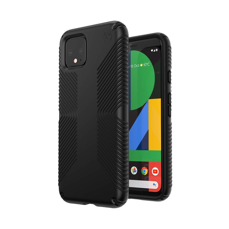 Speck Presidio Grip Google Pixel 4 Case, Black/Black (131857-1050) - Image 4