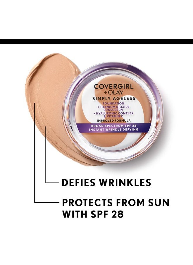 CoverGirl Covergirl Simply Ageless Instant Wrinkle Defying Foundation, 245 Warm Beige, 0.4 Oz (Packaging May Vary)  - Image 3