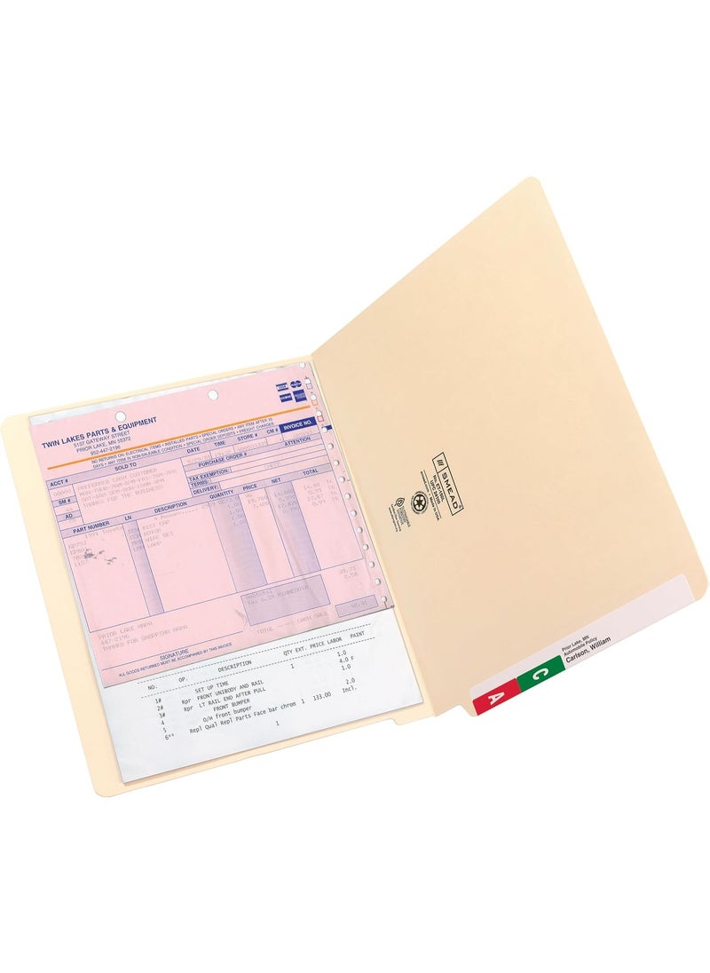 Smead Smead End Tab File Folder, Straight-Cut Tab, Letter Size, Manila, 100 per Box (24100)  - Image 4