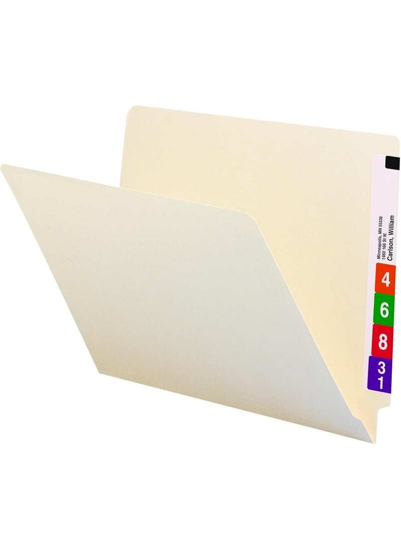 Smead Smead End Tab File Folder, Straight-Cut Tab, Letter Size, Manila, 100 per Box (24100)  - Image 1
