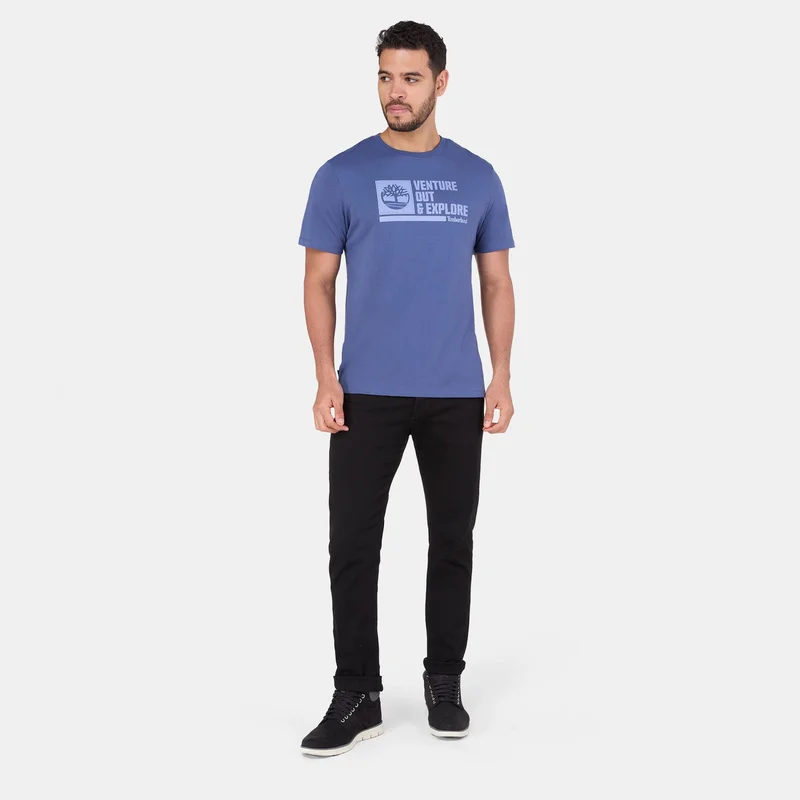 Timberland Blue Men's Logo T-Shirt for Men | Best Price UAE