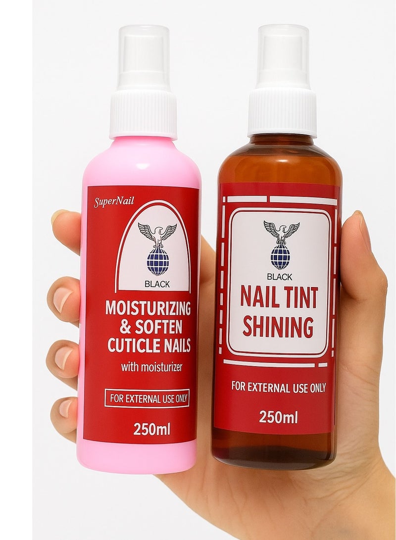 بلاك مزيل الزوائد اللحمية حول الاظافر 250 مل مع بخاخ مورد وملمع الأظافر 250مل - Image 2