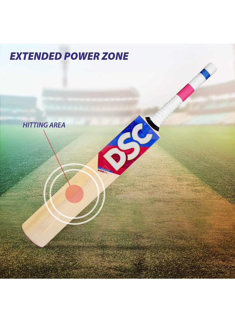DSC - Intense Zeal Kashmir Willow Cricket Bat for Leather Ball |Size- Harrow | Light Weight | Ready to Play| Free Cover| - Image 1