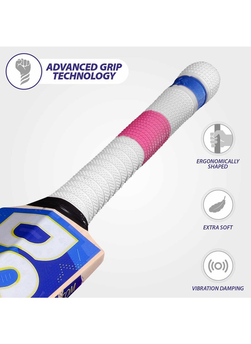 DSC - Intense Zeal Kashmir Willow Cricket Bat for Leather Ball |Size- Harrow | Light Weight | Ready to Play| Free Cover| - Image 1