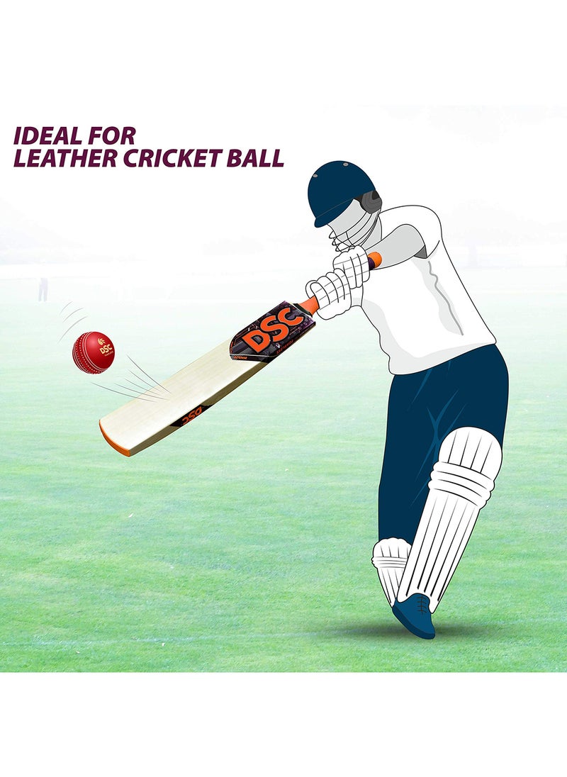 DSC - Intense Zeal Kashmir Willow Cricket Bat for Leather Ball |Size- Harrow | Light Weight | Ready to Play| Free Cover| - Image 1