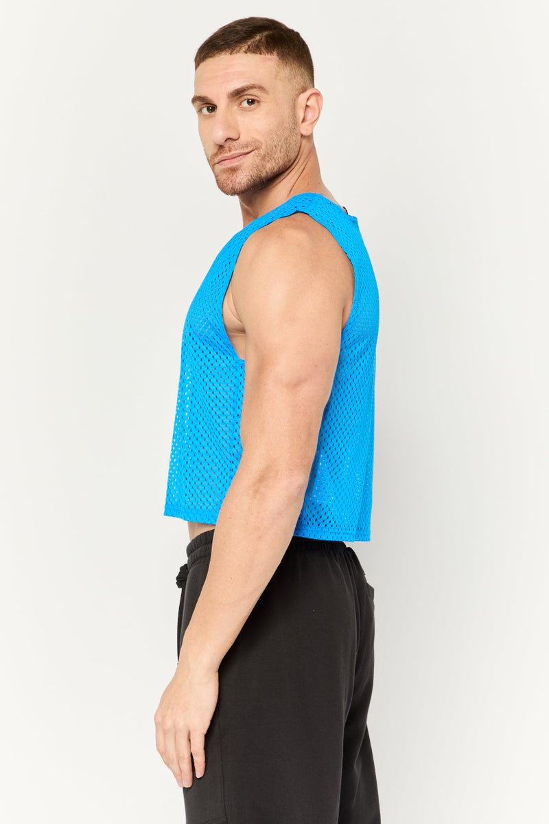 Nike Men Sportswear Fit Brand Logo Outdoor Vest, Blue - Image 2