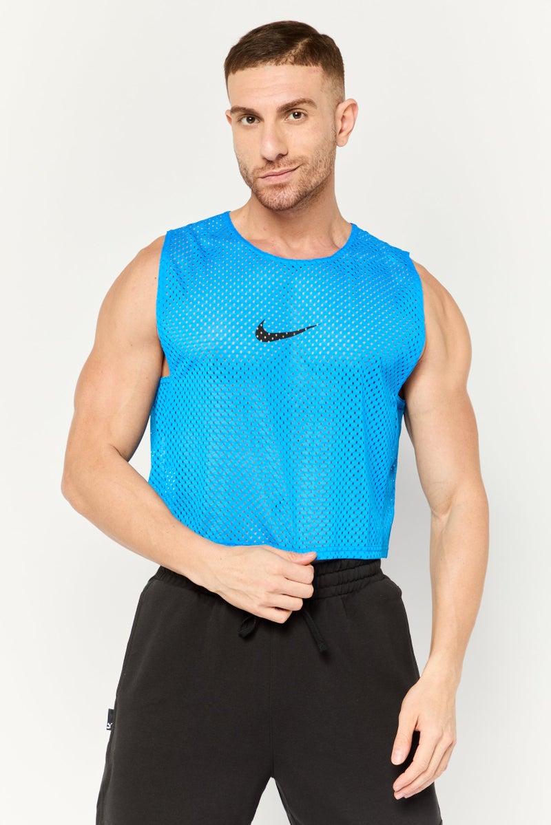 Nike Men Sportswear Fit Brand Logo Outdoor Vest, Blue - Image 1