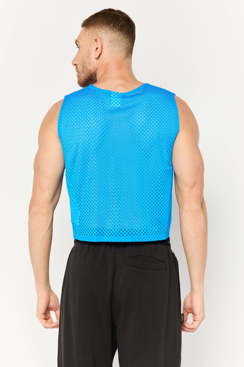 Nike Men Sportswear Fit Brand Logo Outdoor Vest, Blue - Image 4