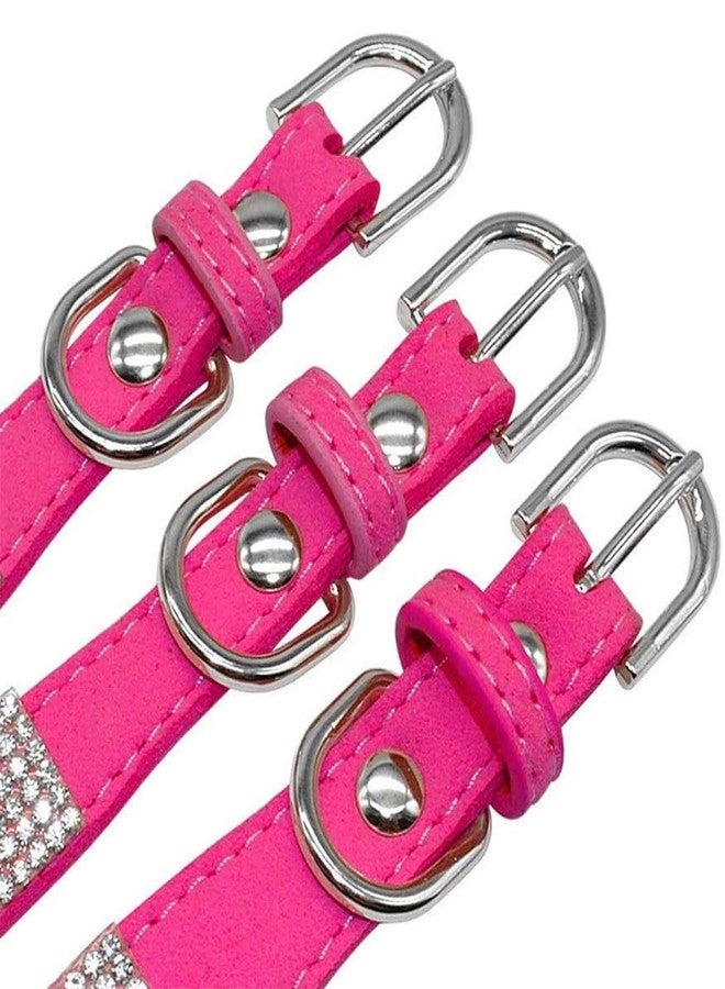 ETOPARS Microfiber Pet Dog Collar Leashes Set, Reflective Dog Collar, Double-Layer Soft Leather Pet Leash, Cat Dog Collar Leash Set, Pet Collar Leash for Small & Medium Dogs - Image 4