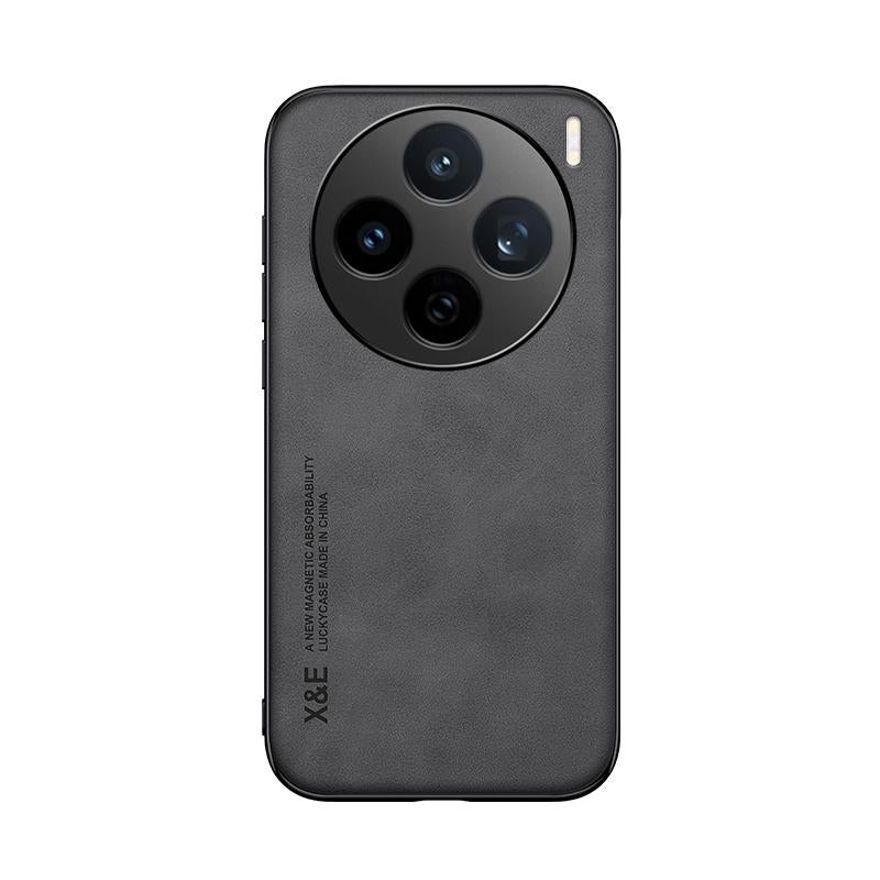 HuHa Case Cover For vivo X200s Skin Feel Magnetic Leather Back Phone Case(Dark Grey) - Image 2