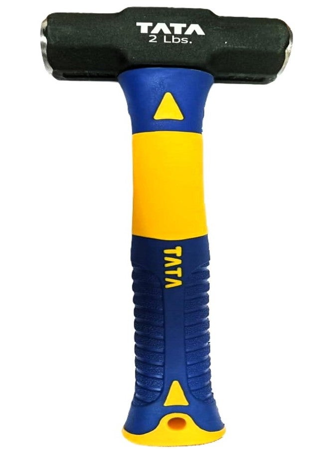 AGRICO TATA Agrico Engineering Hammer 2lb (HMC020) | Double Faced Heavy Duty Hammer with Shot Blasted Smooth Head | 10 Inch Fiberglass Handle | IS Certified | Rust Resistant Paint | Pack of 1 - Image 1