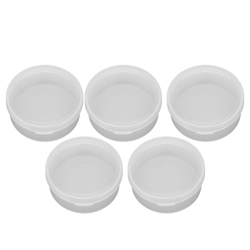 NOENNULL 5PCS Mini Plastic Storage Containers Box with Lid 256x098 Inches Clear Round Box for Collecting Small Items Beads Jewelry Crafts Accessories - Image 2