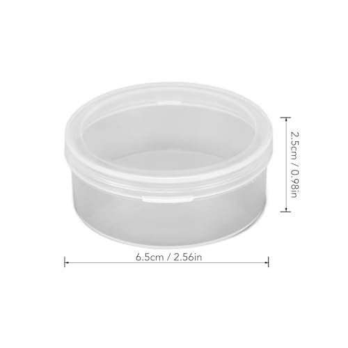 NOENNULL 5PCS Mini Plastic Storage Containers Box with Lid 256x098 Inches Clear Round Box for Collecting Small Items Beads Jewelry Crafts Accessories - Image 3