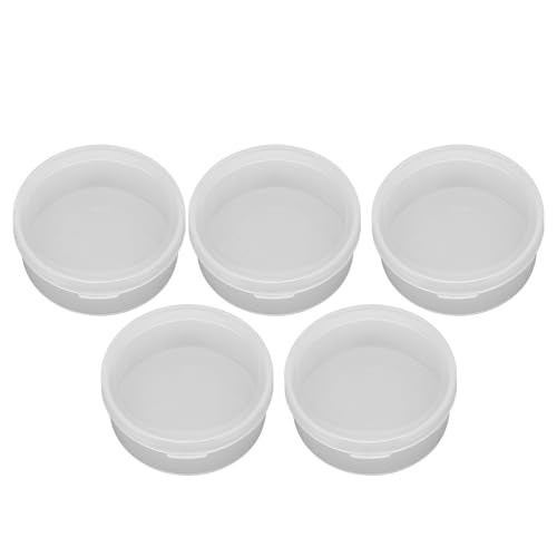 NOENNULL 5PCS Mini Plastic Storage Containers Box with Lid 256x098 Inches Clear Round Box for Collecting Small Items Beads Jewelry Crafts Accessories - Image 1