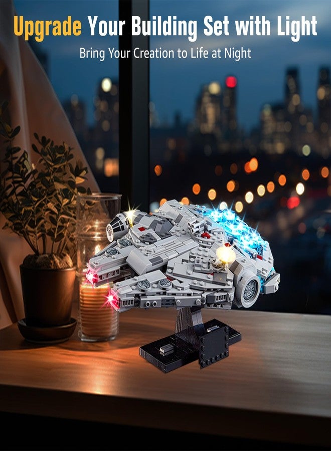 BrickSoul LED Light Up Kit Compatible with Lego Millennium Falcon A New Hope 25th Anniversary 75375 Building Sets, Upgrade Design Lighting Accessories for Star Wars Set, Not Included 75375 Model - Image 5