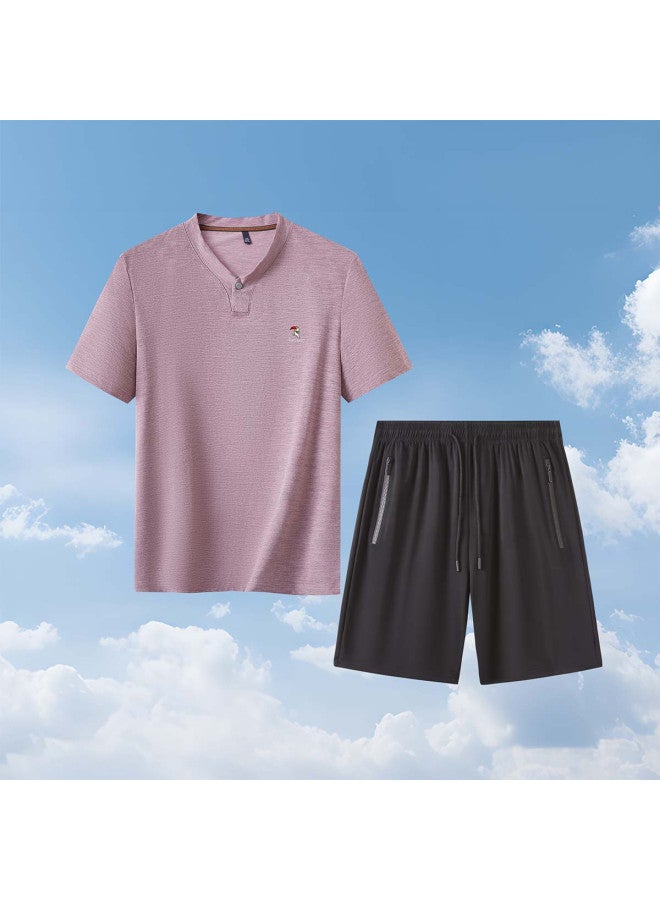 Tucano summer Polo Shirt With Five-point Ice Silk Blended Two-piece Outfit - Image 2