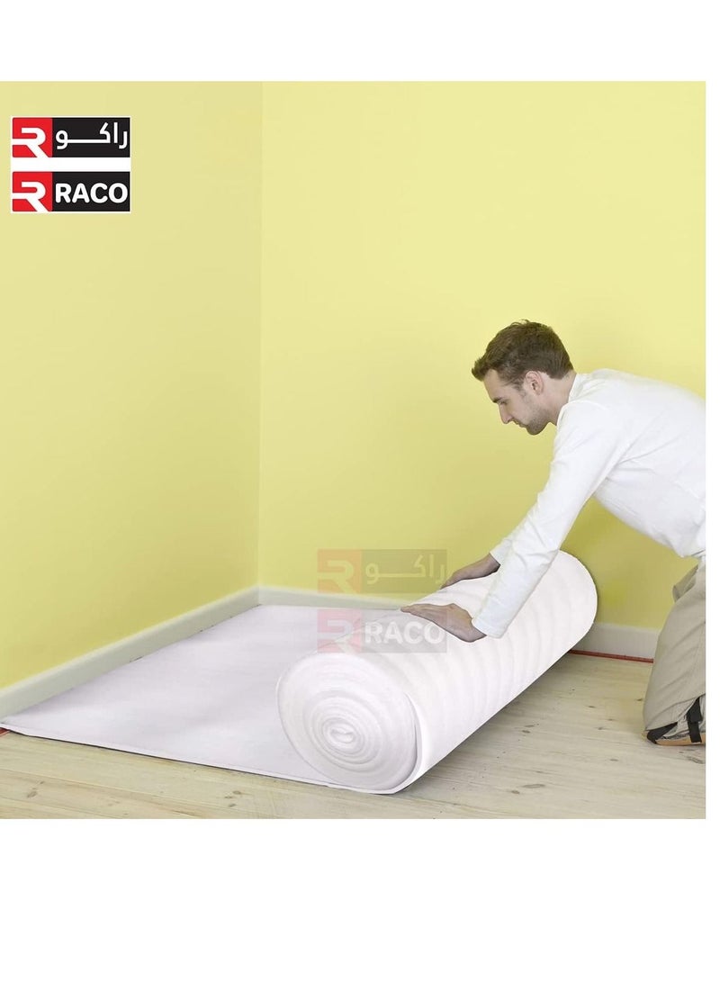 RACO Cushioning PU Foam Sheet Roll White PU Wrapping for Packing Moving and Floor Protection 1MM X 1M X 50M - Image 5