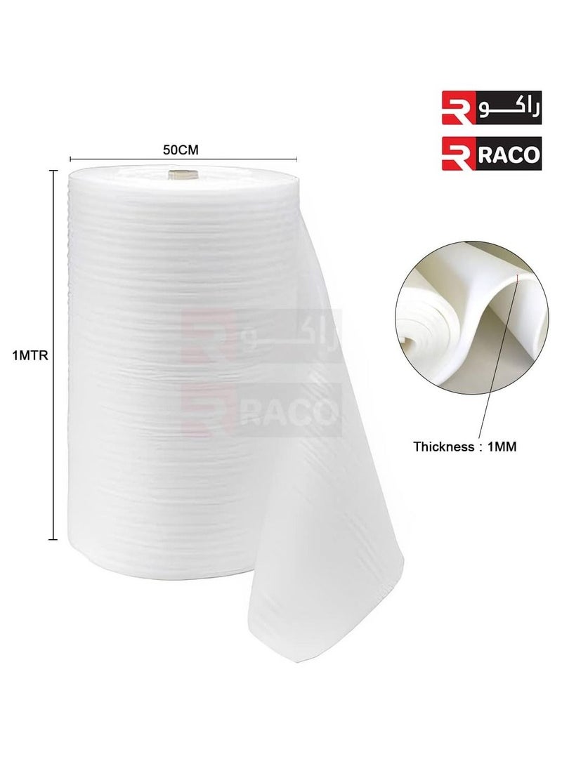 RACO Cushioning PU Foam Sheet Roll White PU Wrapping for Packing Moving and Floor Protection 1MM X 1M X 50M - Image 4