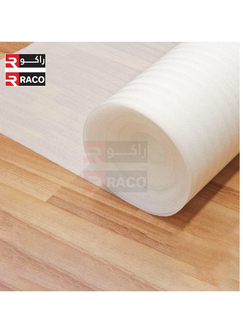 RACO Cushioning PU Foam Sheet Roll White PU Wrapping for Packing Moving and Floor Protection 1MM X 1M X 50M - Image 3