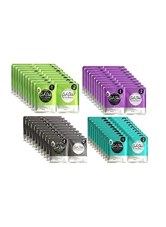 Gel Ohh Spa Pedicure Footbath - Gel Oh - 40PK Combo1 - Combo Pack 10 of Each Fragrance - 40 total!!!