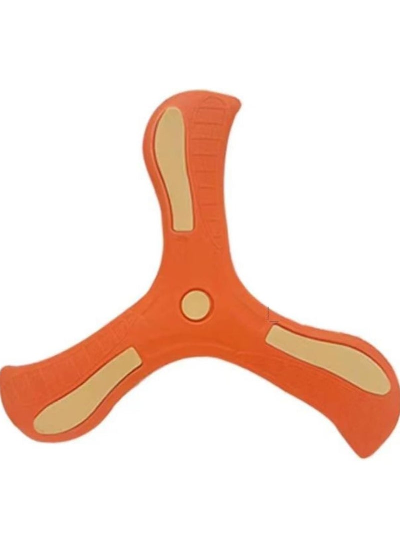 Festive Gallery Boomerang Easy to Throw Three-leaf Cross Colorful Soft Foam Design (Orange) 