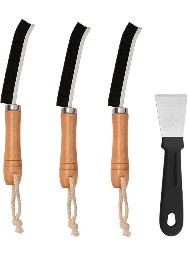 PROMASS Gap Cleaning Brush & Cleaning Shovel Set, Hard Bristle Brush for Cleaning, Crevice Cleaning Tool Multifunctional Brushes for Household Use, Small Cleaning Brush for Shutter Door Window Track Kitchen - Image 1