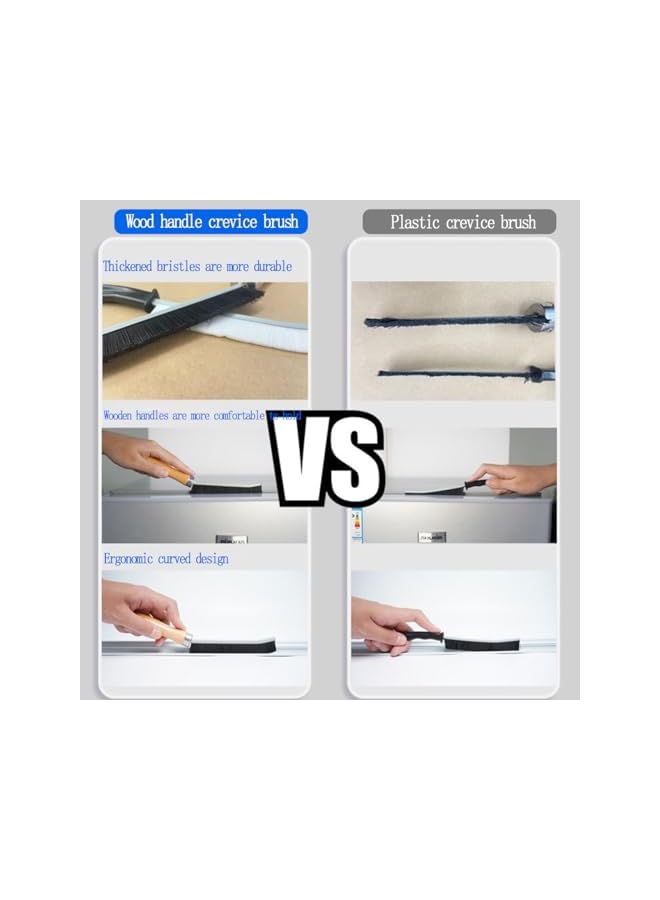 PROMASS Gap Cleaning Brush & Cleaning Shovel Set, Hard Bristle Brush for Cleaning, Crevice Cleaning Tool Multifunctional Brushes for Household Use, Small Cleaning Brush for Shutter Door Window Track Kitchen - Image 3