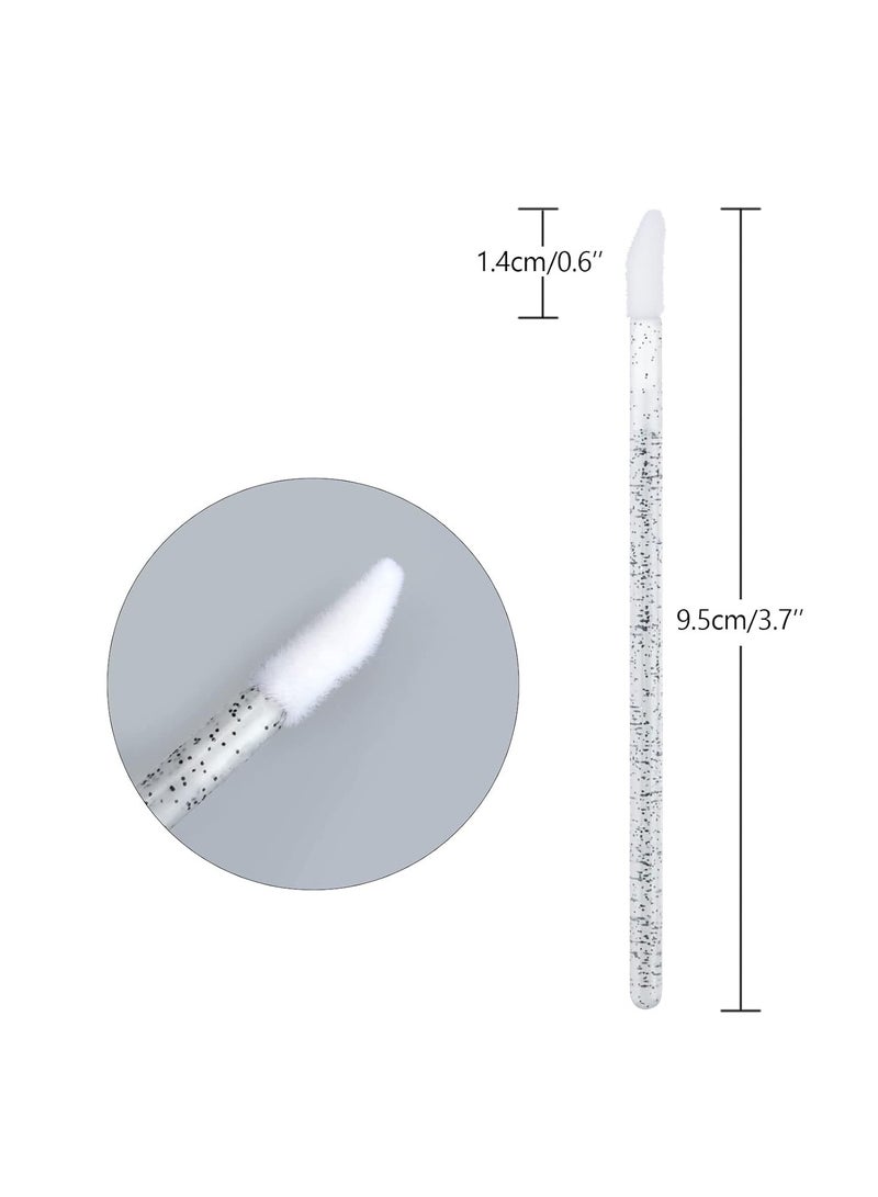 GCQQ 200Pcs Lip Applicators Disposable, Lipstick Brushes Crystal, Black Lip Wands, Soft Lip Brushes, Lip Brushes Applicator for Appling Lipstick, Lash Extension, Nail Polish - Image 2