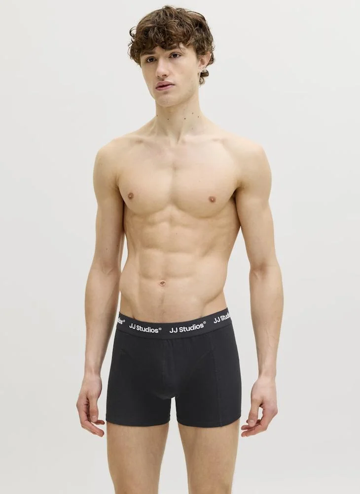 JACK & JONES  3 Pack Of Logo band Trunks for Men | Best Price UAE