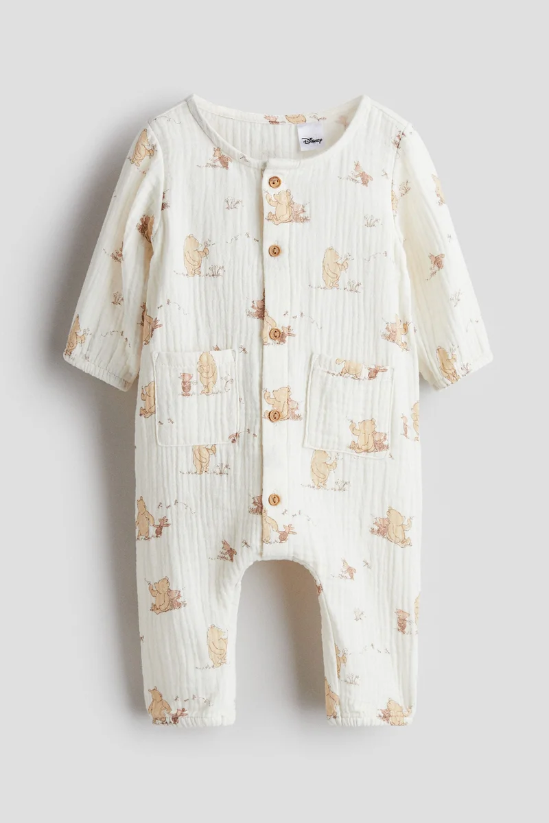 H&M Printed cotton romper suit