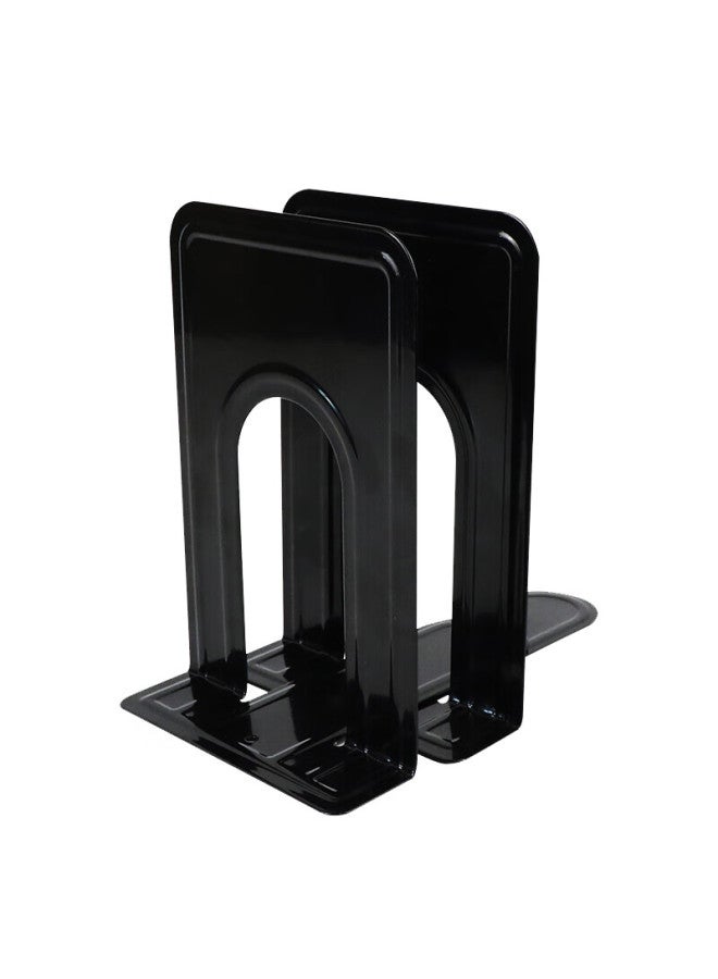 Befon Deyin 9-Inch (23Cm High) Metal Bookend 3549, Bookend For Books, Book Holder, Student Stationery, Book Stopper, Office Supplies, Black, 2 Pieces/Pack - Image 4