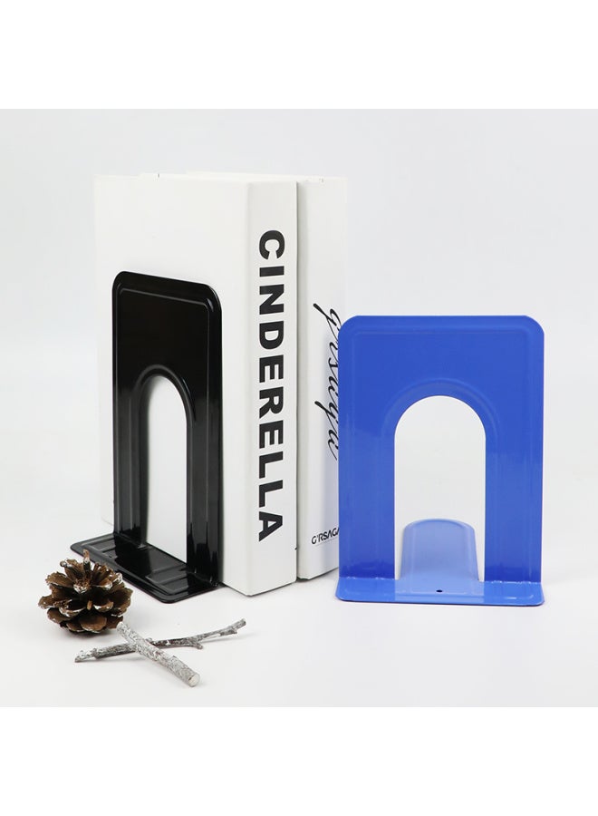 Befon Deyin 9-Inch (23Cm High) Metal Bookend 3549, Bookend For Books, Book Holder, Student Stationery, Book Stopper, Office Supplies, Black, 2 Pieces/Pack - Image 3