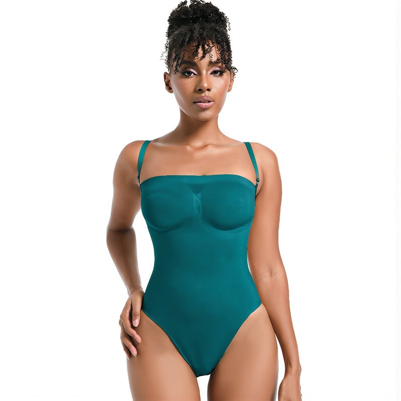 Strapless Shapewear Bodysuit Seamless Tummy Control High Elastic S For Women - Image 1