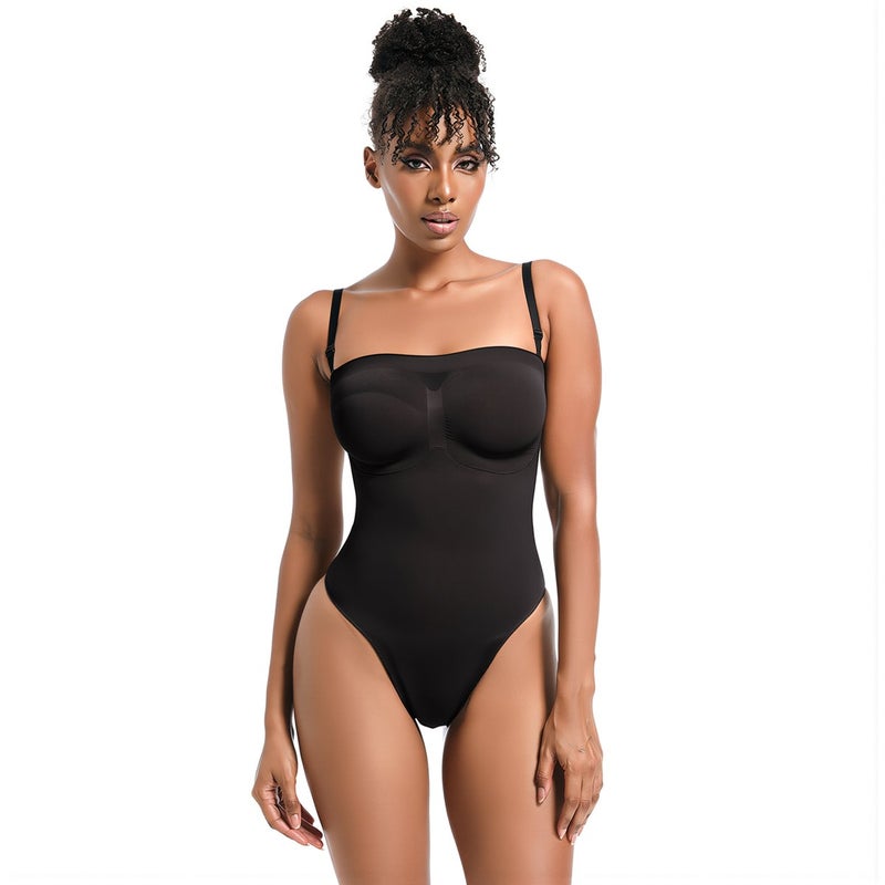 Strapless Shapewear Bodysuit Seamless Tummy Control High Elastic S For Women - Image 2