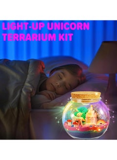 VUCATIN Unicorns Terrarium Gifts for Kids Girls Light Up Terrarium Unicorns Toys for Girls DIY Moon Lamp Arts and Crafts Birthday Gift for Girls Ages 4+ Year Old (Unicorn)  - Image 4