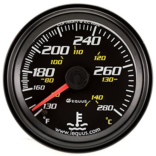 Equus 6242 2" Mechanical Water Temperature Gauge, Black - Image 1